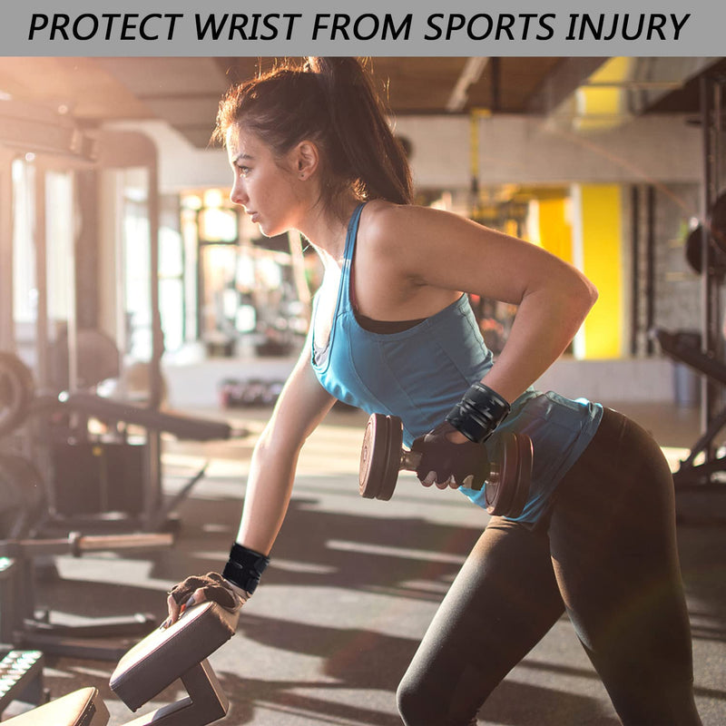 Milec Wrist Brace for Carpal Tunnel, Adjustable Ultra Thin Compression Wrist Wraps Wrist Support for Tendonitis and Arthritis Wrist Straps Pain Relief for Men Women, Working Out, Weightlifting - Black - BeesActive Australia