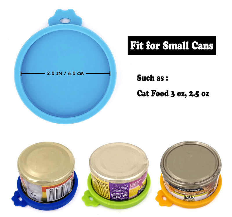 COMTIM Small Size Cat Food Can Lids, 2 Pack Silicone Cat Food Can Lids Covers for Small Cans 3 oz 2.5 oz Blue / Green - BeesActive Australia