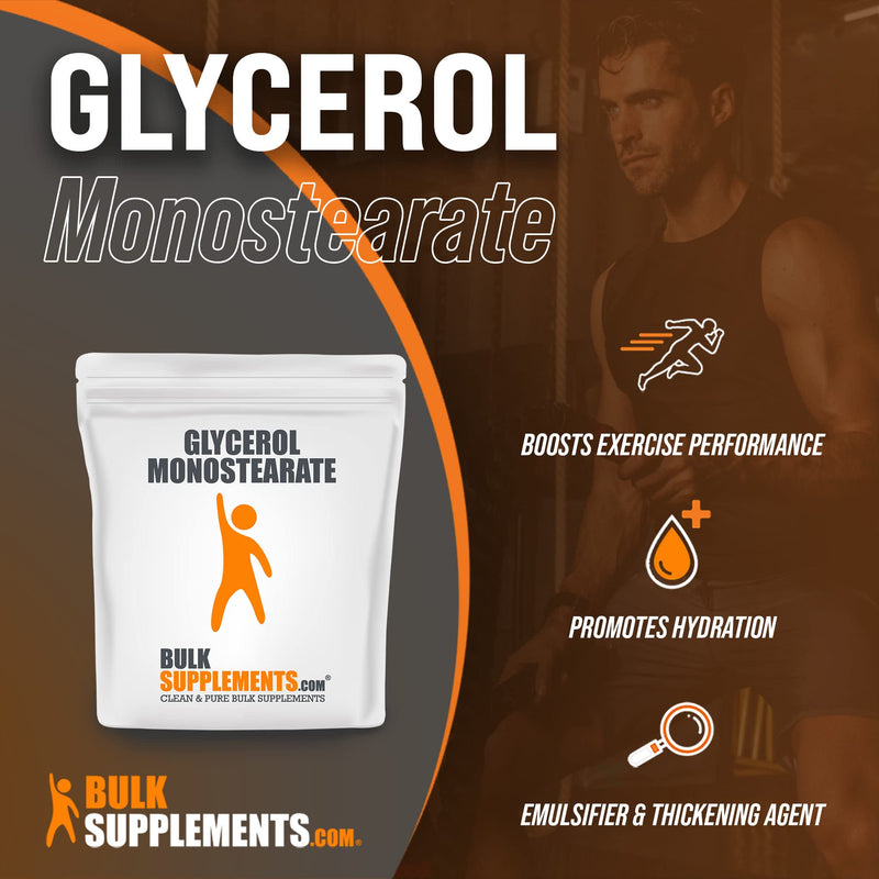 BulkSupplements.com Glycerol Monostearate Powder - Glycerol Powder for Endurance & Hydration - Food Grade, Gluten Free - 1500mg per Serving, 333 Servings (500 Grams - 1.1 lbs) 1.1 Pound (Pack of 1) - BeesActive Australia