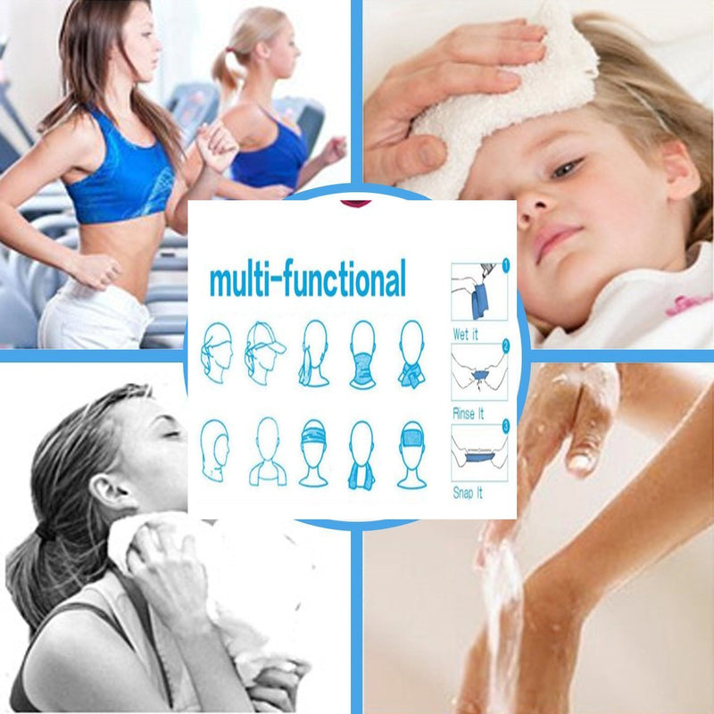 BOGI Cooling Towel, Cooling Towels for Neck and Face-40"x12"-Ice Towel for Instant Cooling, Soft Breathable Chilly Towel, Stay Cool for Yoga, Sport, Gym, Workout, Camping & More Activities (Blue) Blue M: 40" x 12" - BeesActive Australia