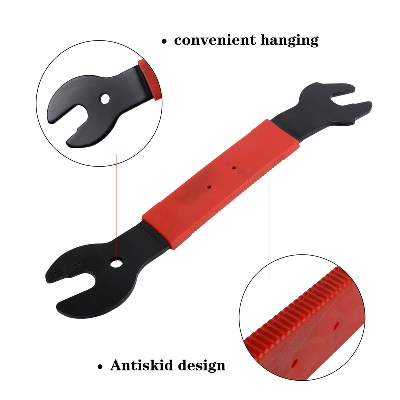 Pedal Wrench Double Sided Bicycle Pedal Removal 15/16/17mm Bike Spanner Home Mechanic Pedal Repair Tool With Long Hand Comfortable Grip Energy-saving Cycling Crank Set for Biking Maintenance & Repair - BeesActive Australia
