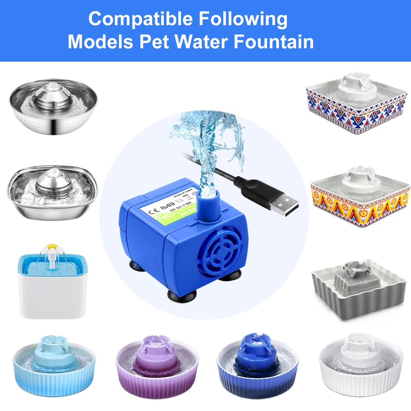 Carcent Cat Water Fountain Pump,Pet Water Fountain Replacement Pump Compatible with 360°Stainless Steel and Ceramic Cat Drinking Fountain (No Adapter) - BeesActive Australia