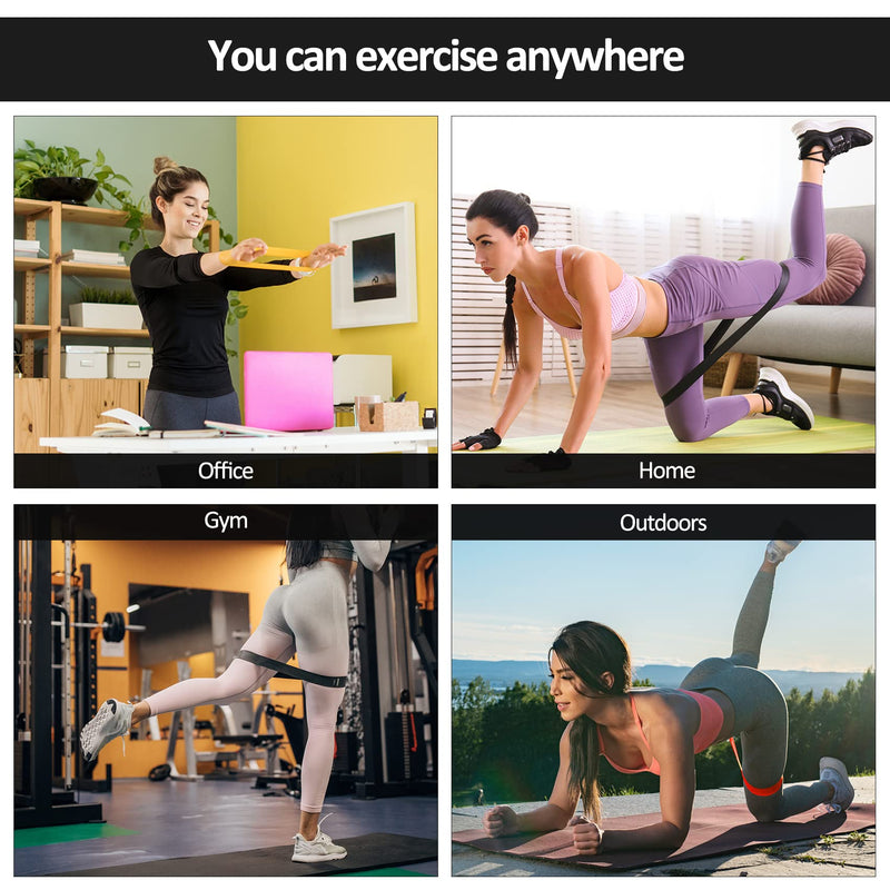 ACTIVE FOREVER Resistance Band, Pull up Assist Band, Fitness Band, Suitable for Muscle Stretching, Yoga, Exercise Colors - BeesActive Australia