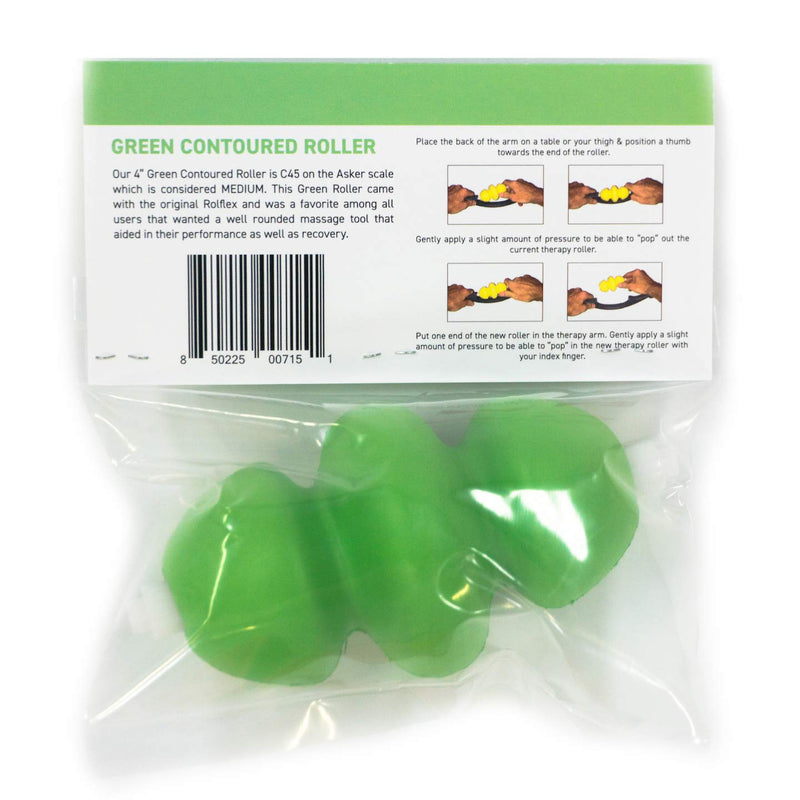 Rolflex Contoured Foam Roller Green Contoured - BeesActive Australia