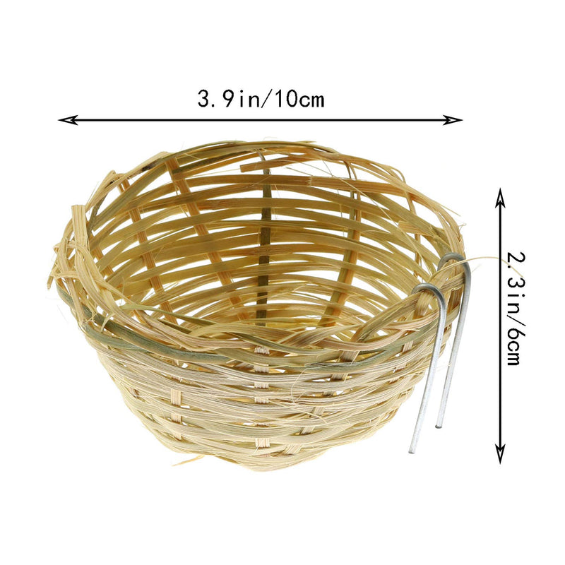 Maxmoral 2PCS Natures Nest Handmade Bamboo Nest, Bird Nest, Bird House for Resting and Rearing, Bird cage Accessories for Parakeets and Small Animals - BeesActive Australia