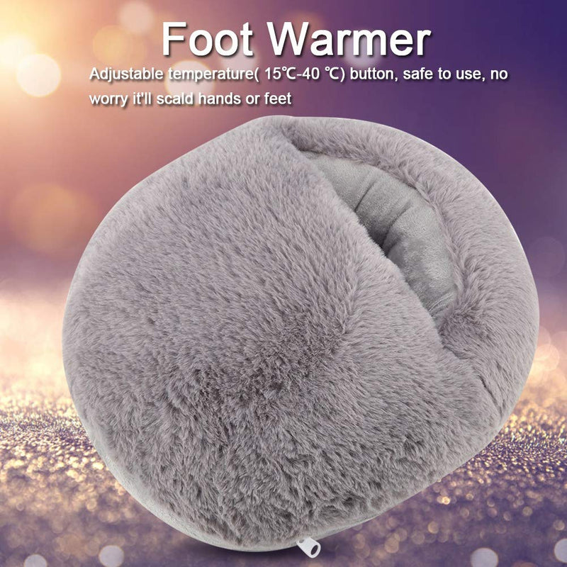 Raguso Electric Foot Cushion Electric Foot Warmer Cushion for home for Dormitory (gray) Grey - BeesActive Australia