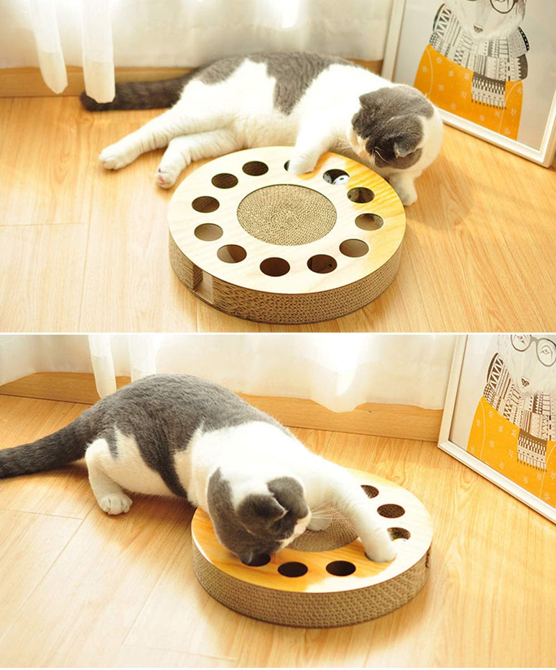 Cat Toy with Sturdy Scratching Pads and 2 Jingly Balls for All Ages of Cats - BeesActive Australia