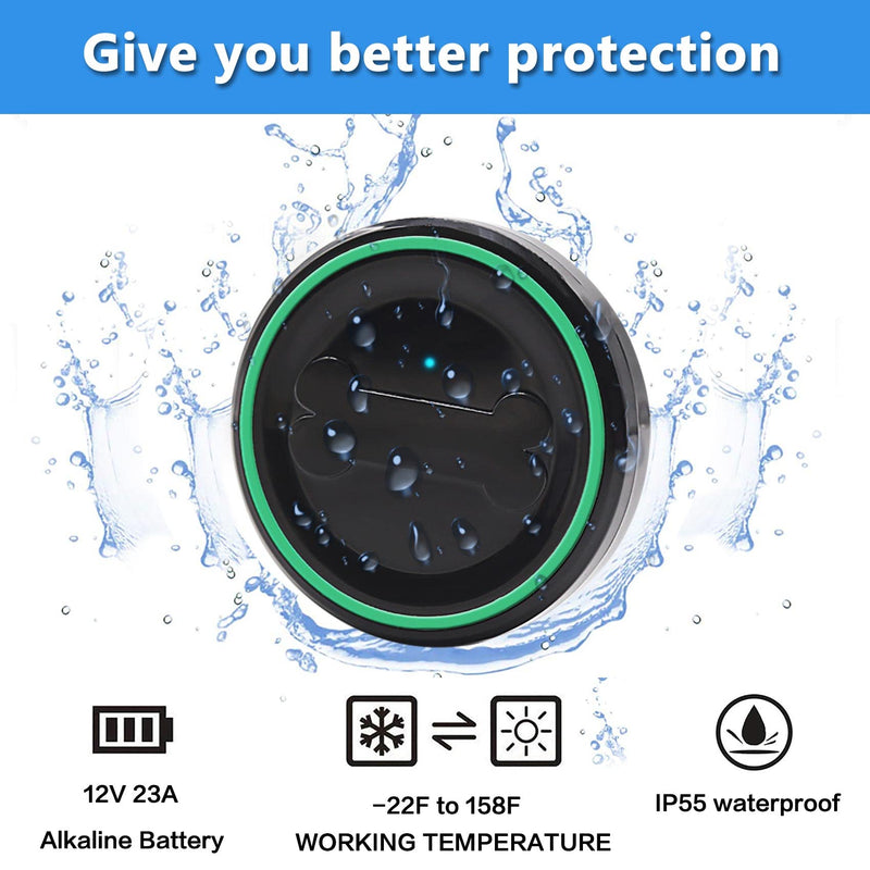 HUWOO Dog Door Bell for Potty Training Waterproof Smart Wireless Doggie Doorbell for Dog Puppy Training Sliding Door/Go Outside - BeesActive Australia