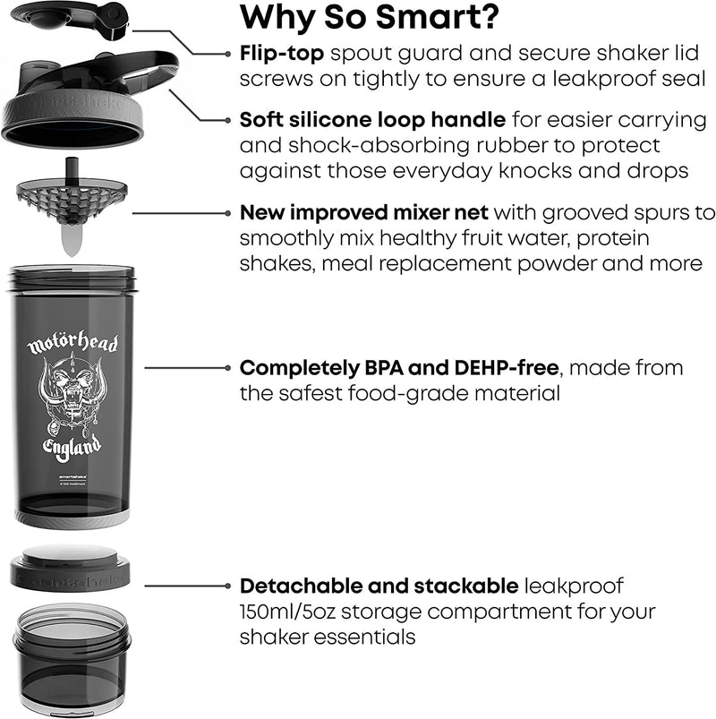 Smartshake Revive, 750 ml, Motorhead, Shaker Motörhead - BeesActive Australia