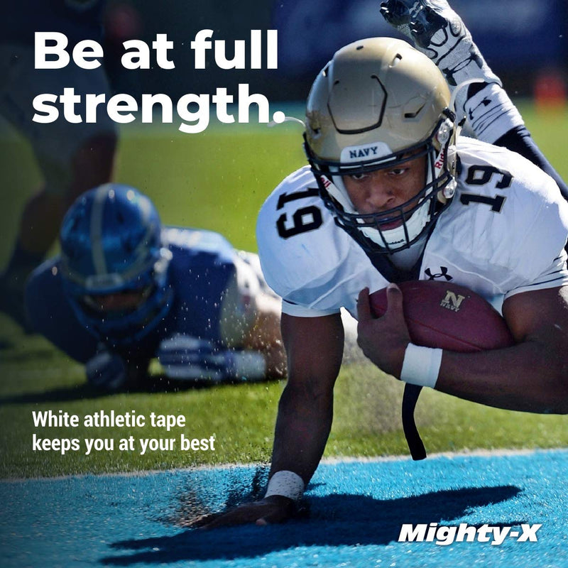 Mighty-X White Athletic Tape + PreWrap - 4 Pack - Easy to Tear with No Sticky Residue - Used as: Ankle Tape, Climbing Tape, Boxing Tape - Sports Tape Athletic - 1.5in x 45ft - BeesActive Australia