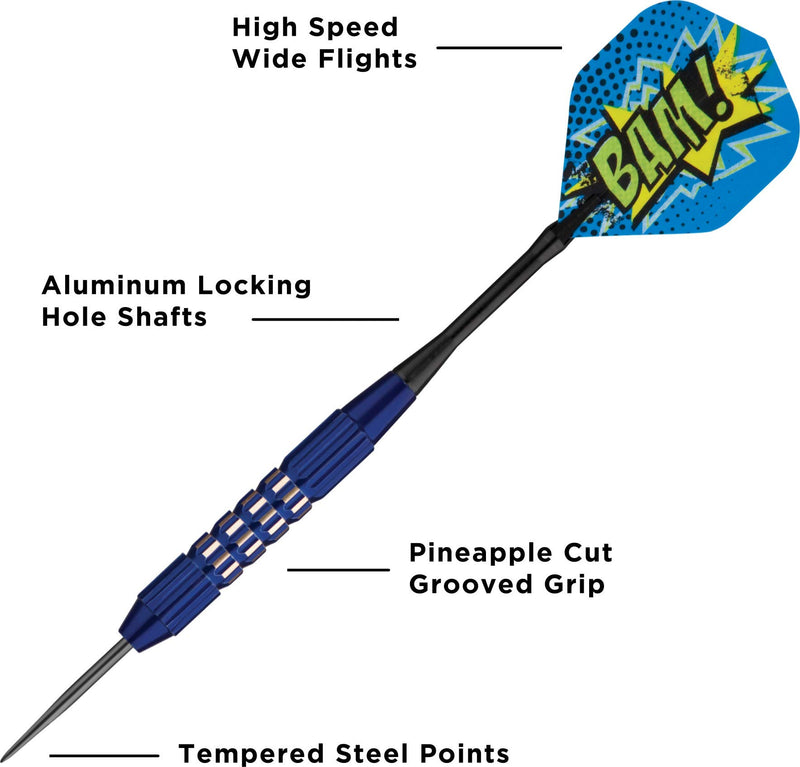 [AUSTRALIA] - Viper Comix Steel Tip Darts, 22 Grams Blue (BAM) 