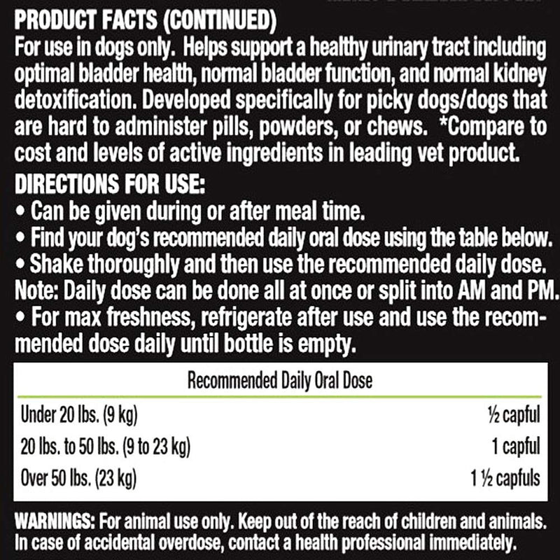 Liquid-Vet by COOL PET Holistics K9 Kidney & Bladder Advanced Formulas, Unflavored, 8 oz BOGO Trial Pack - BeesActive Australia