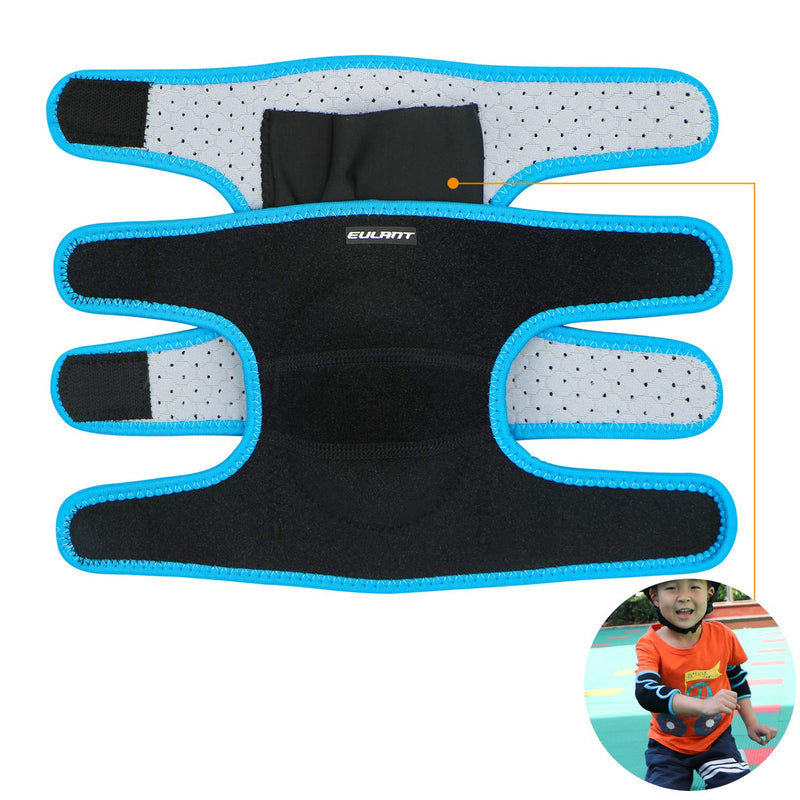 Sborter Adjustable Soft Elbow Pads and Knee Pads for Kids, Child Protective Pad Sets for Bicycle Roller Skating Basketball Football Volleyball Dancing Kneeling Blue M - BeesActive Australia