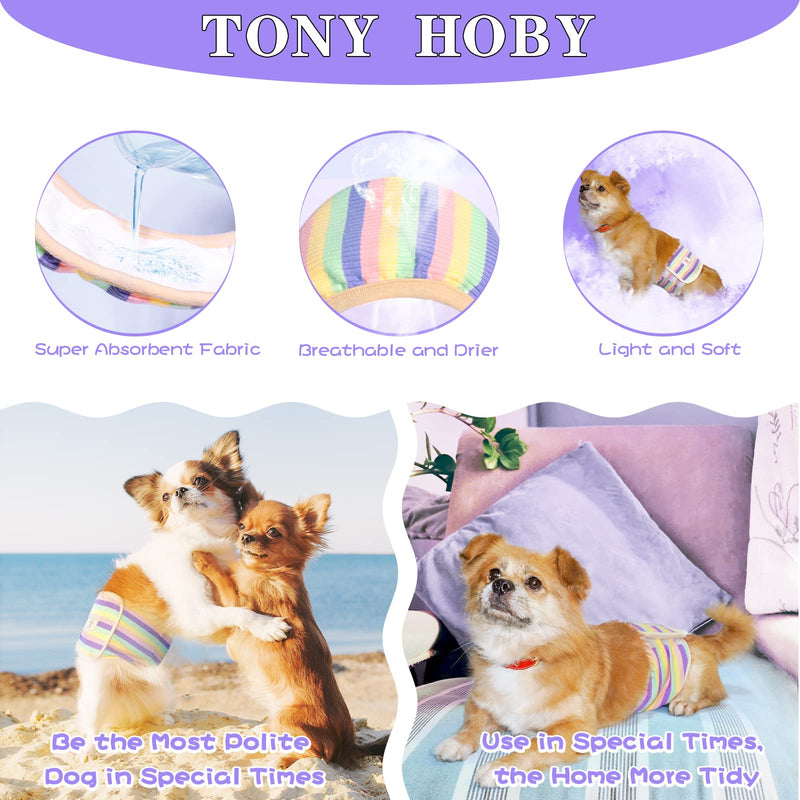 TONY HOBY Male Dog Diapers, Washable Male Dog Belly Band, Reusable Male Dog Wrap Small - BeesActive Australia