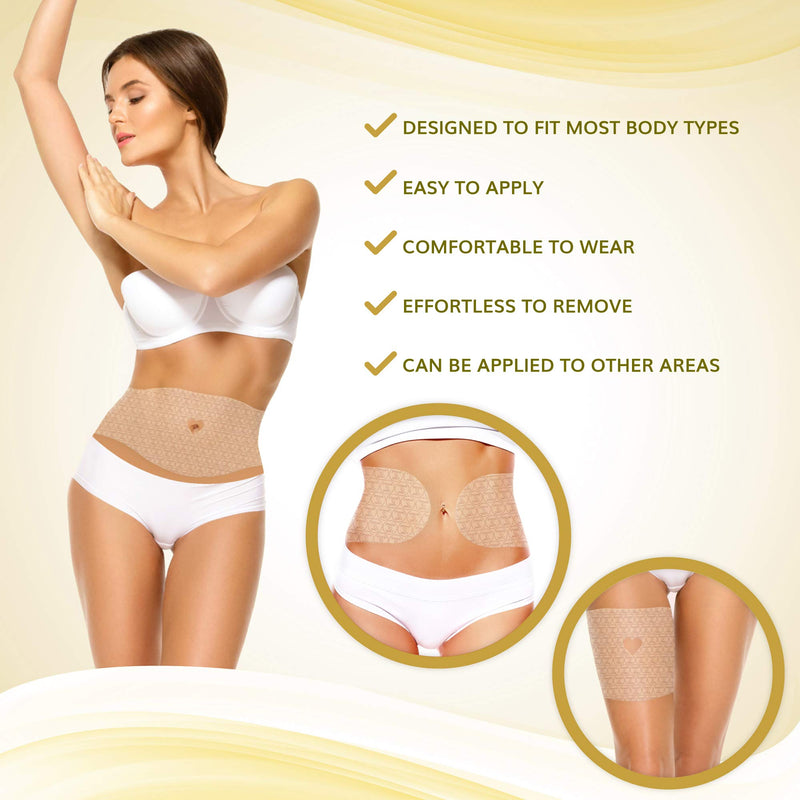 All Natural Contouring Shaping Firming Body Applicator - Moisturizing Sculpting Tummy Body Wrap (5 WRAPS) 5 wraps - BeesActive Australia