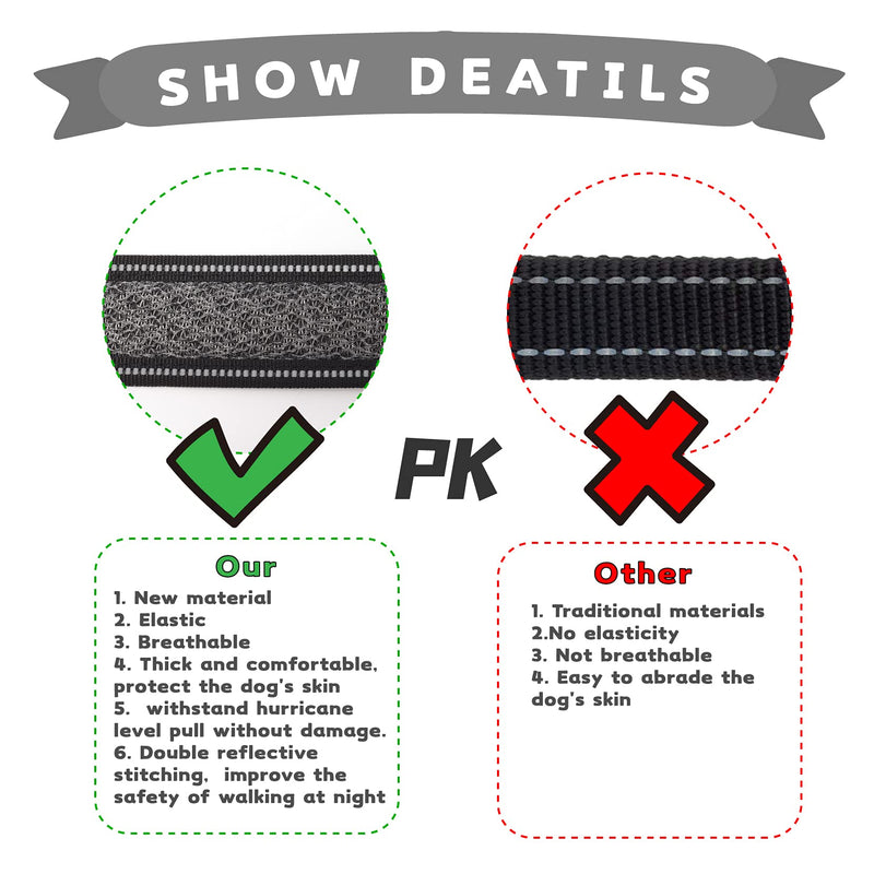 Xipebros Dog Harness , No Pull Dog Harness with Reflective Adjustable,Stops Pets from Pulling and Choking On Walks,Dog Harness for Small/Medium/Large Black XL - BeesActive Australia