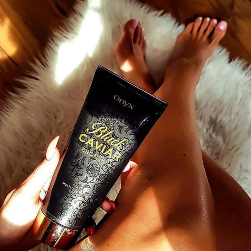 Onyx Black Caviar Sunbed Dark Tanning Lotion Immediate Extreme Effect Advanced Multi-X Bronzing Complex - BeesActive Australia