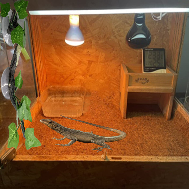 PINVNBY 2 PCS Reptile Corner Branch Terrarium Plant Decoration with Suction Cup Resin Plant for Amphibian Lizard Snake Climbing - BeesActive Australia