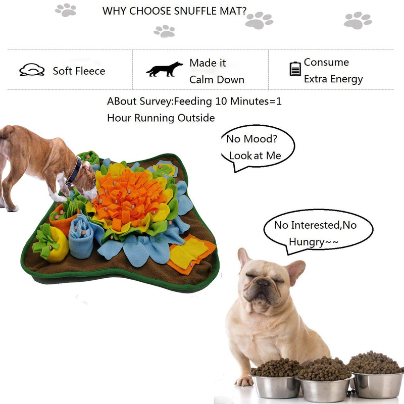Alibuy Dogs Snuffle Mat Pet Feeding Mats Puppy Sniffing Pad,Cat Doggies Interactive Puzzle Toys for Multiple Breeds Encourages Natural Foraging Skills,Training and Stress Release Orange - BeesActive Australia