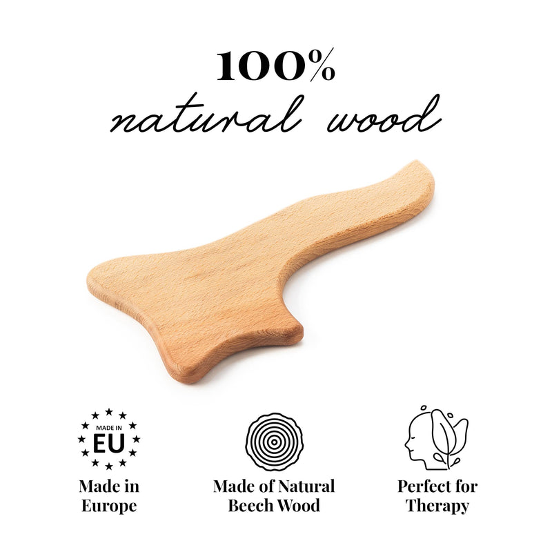 Tuuli Accessories Anti Cellulite Massage Tool Massager Maderotherapy Wooden 33 x 16 cm - BeesActive Australia