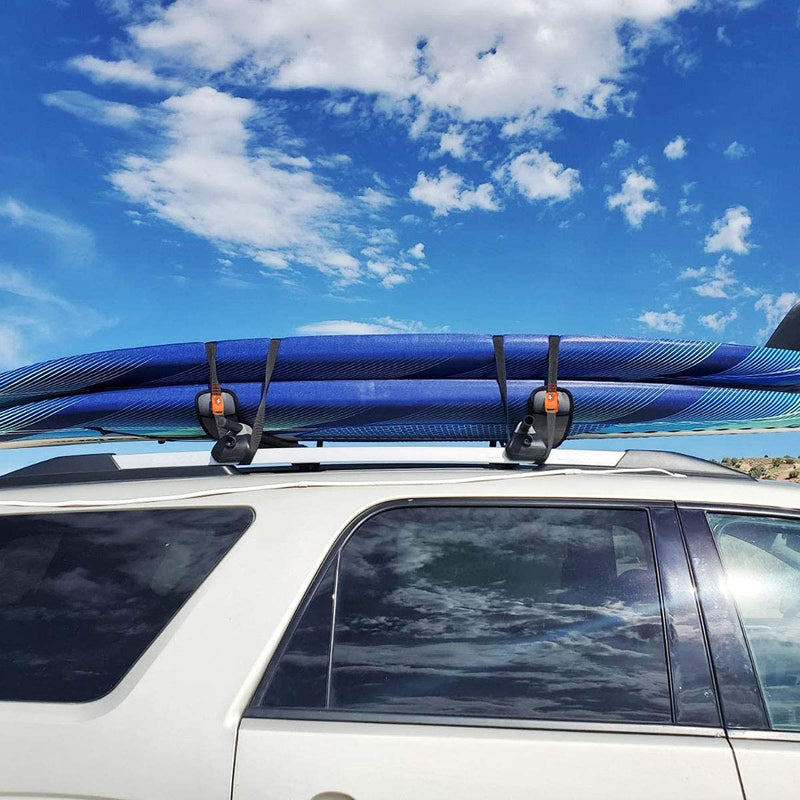 Lovinouse 2 Pack 15FT Lockable Tie Down Strap, with 3 Stainless Steel Cables, for Lashing Locking Kayak, Bike, Surfboard, 15 Feet Each (15 FT) 15 ft - BeesActive Australia