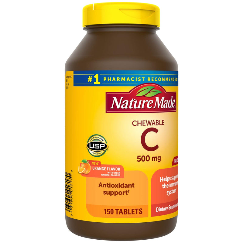 Nature Made Chewable Vitamin C 500 mg Tablets, 150 Count Value Size to Help Support the Immune System - BeesActive Australia