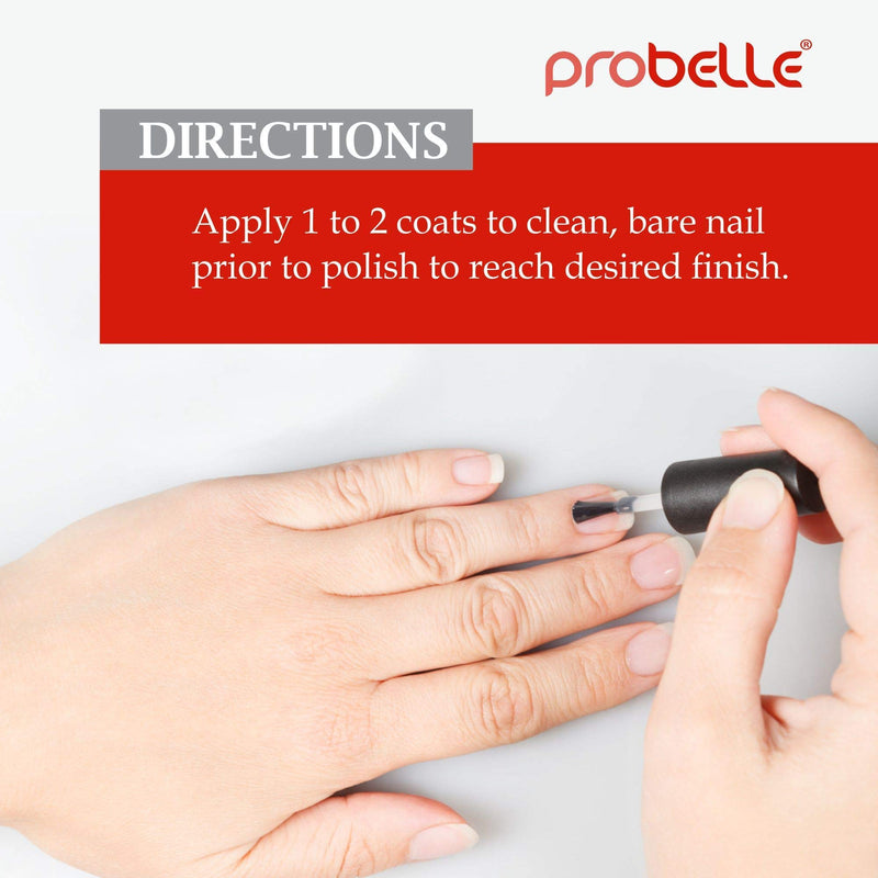 Probelle Hydrating Base Coat for dry nails and brittle nails - Keratin and Vitamin E restore nails to a hydrated state, 0.5 fl oz/ 15 mL - BeesActive Australia