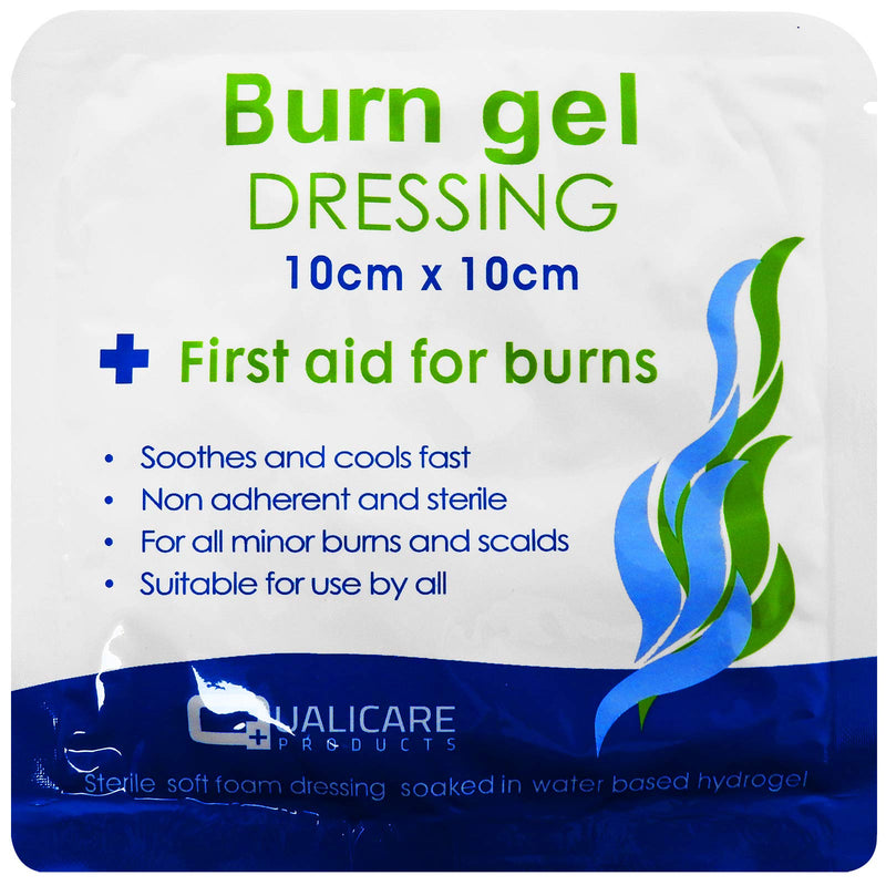 Qualicare Emergency First Aid Burns Care Scalds Sunburn Dressings Cooling Gel - 3.5g Sachets, 10 Packets 3.5g Sachet 10 - Pack - BeesActive Australia