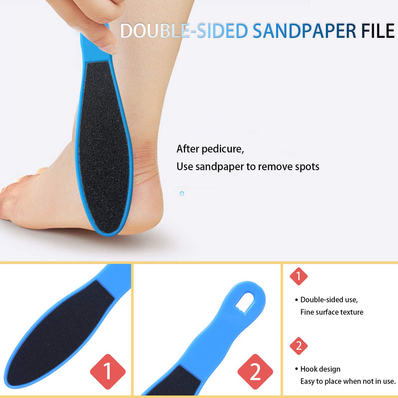 Foot File Callus Remover, Foot Rasp, Pedicure Tools Kit 12 in 1, Foot Scrubber for Dead Skin and Nail Toenail Clipper Nail Tools Foot Care Kit for Men Women Home Salon Foot Spa - BeesActive Australia