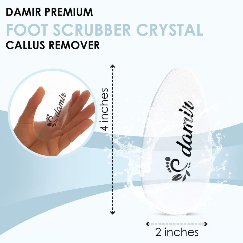 Damir Premium Foot file for the feet Rasp Foot Scrubber Glass Exfoliation Crystal Callus Remover for Dry Cracked Skin Deep Tool, Heels Corn Buffer and Pedicure Portable Scraper - BeesActive Australia