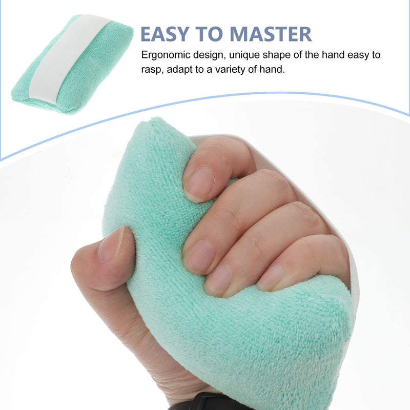 EXCEART Palm Grip Hand Contracture Cushion with Elastic Band Anti-Microbial Sweat Resistant Machine Washable Palm Protector Green - BeesActive Australia