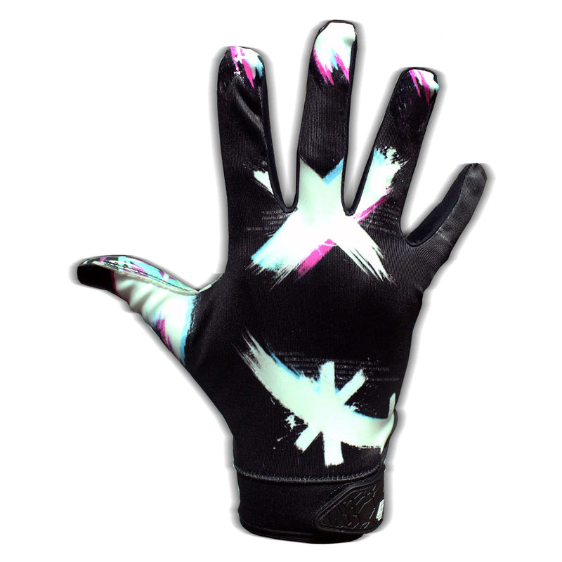 Taqcha - Cross Eyes Football Gloves - Tacky Grip Skin Tight Adult Football Gloves - Enhanced Performance Football Gloves Men - Pro Elite Super Sticky Receiver Football Gloves - Adult Sizes X-Large - BeesActive Australia