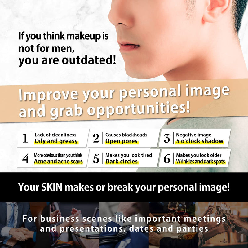[Matte Finish] NULL mens BB Cream, Mens concealer, Tinted Moisturizer broad spectrum SPF30 PA++, CC cream, Revitalising Nourishing Tone Up Cream, Natural Cover, Ochre 0.7oz Made in Japan - BeesActive Australia