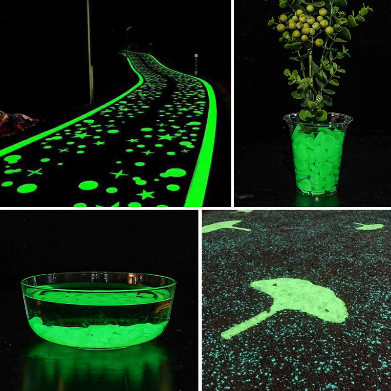 NA Glow in The Dark Rocks,100 pcs Blue Glow in The Dark Garden Pebbles for Outdoor Decor,Glowing Water for Fish Tank Gravel,for Backyard Walkway,Paths or Driveways (Green) - BeesActive Australia