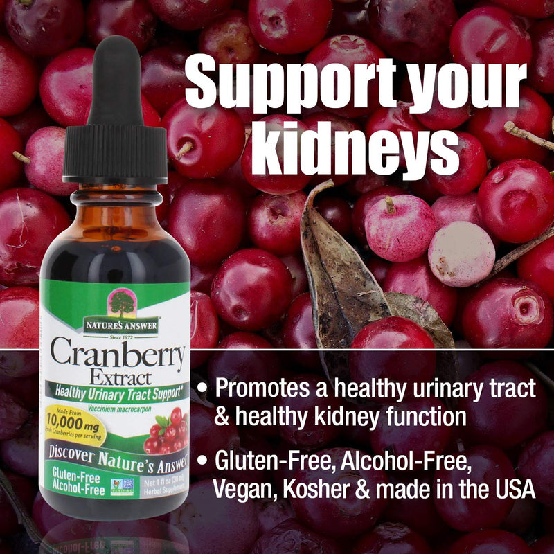 Nature's Answer - Cranberry - 30ml - Natural Herbal Extract - Supports Urinary Tract Health & Overall Well-Being - BeesActive Australia