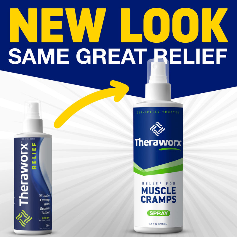 Theraworx Relief Fast-Acting Spray for Leg Cramps, Foot Cramps and Muscle Soreness, 7.1oz. - BeesActive Australia