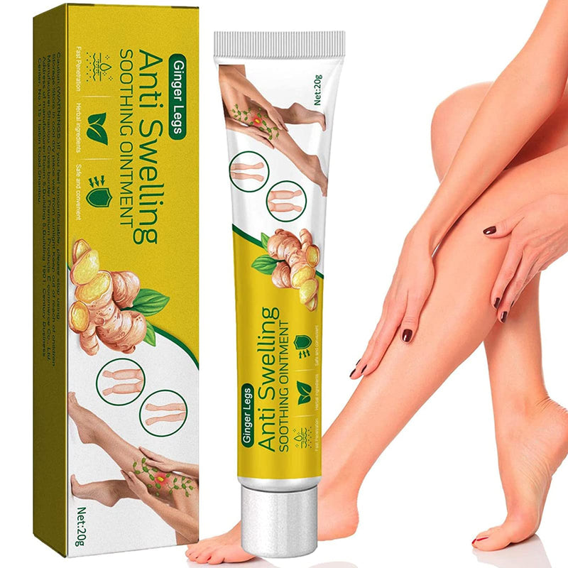 Anti Swelling Cream,Ginger Anti Cellulite Ointment,Antiswelling Lympunclog Ointment,Antihump Ginger Ointment,Anti Cellulite Ointment,Ginger Soothing Cream,Soothing Sore Muscle Leg Swelling,20G - BeesActive Australia