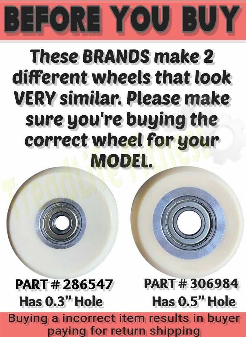 TreadLife Fitness Replacement Elliptical Wheel | Part # 306984 |Compatible with Some NordicTrack, Proform, Reebook Models - BeesActive Australia