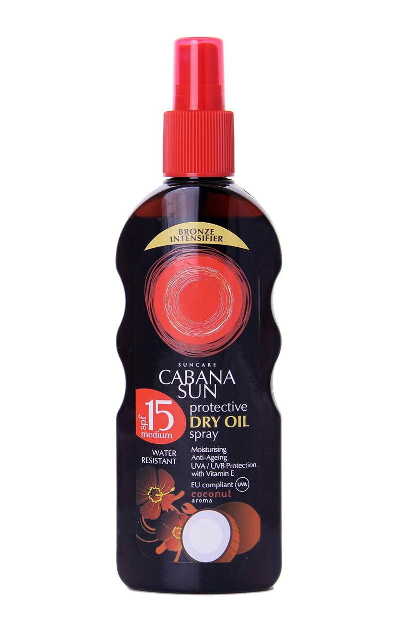 Cabana Sun CABANA Deep Tanning Dry Oil Spray SPF15-200 ml + Deep Tanning Dry Oil Spray SPF20 - BeesActive Australia