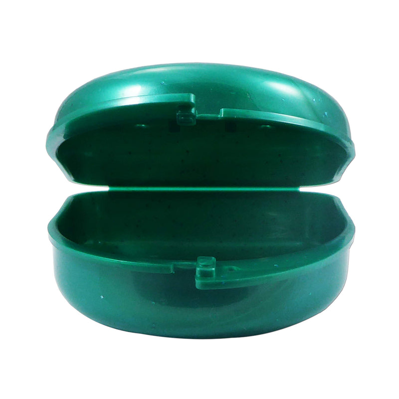 Retainer Case & Denture Brush ~ Storage Container & Brush for Cleaning Ortho Retainers (Green) Green - BeesActive Australia
