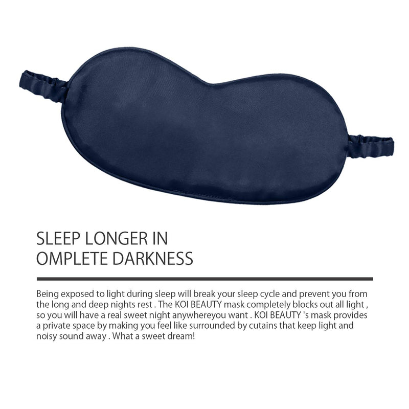 Silk Sleep Mask for A Full Night's Sleep Comfortable Super Soft Eye Mask with Elastic Strap - BeesActive Australia