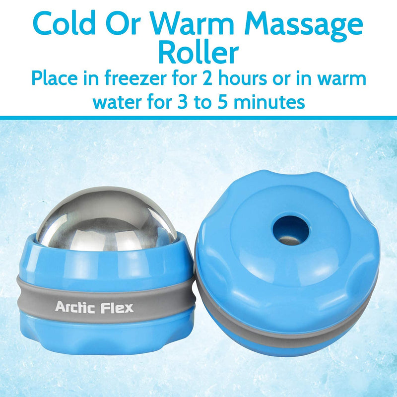 Arctic Flex Cold Massage Ball Roller (2-Pack) - Mini Cryo Massager Hand Ice Ball - Sore Muscle Cold Therapy - Deep Tissue Depuffer Pain Relief - Jaw Eye Ice Depuffing Tool for Migraine, Injury, Foot 2 - BeesActive Australia