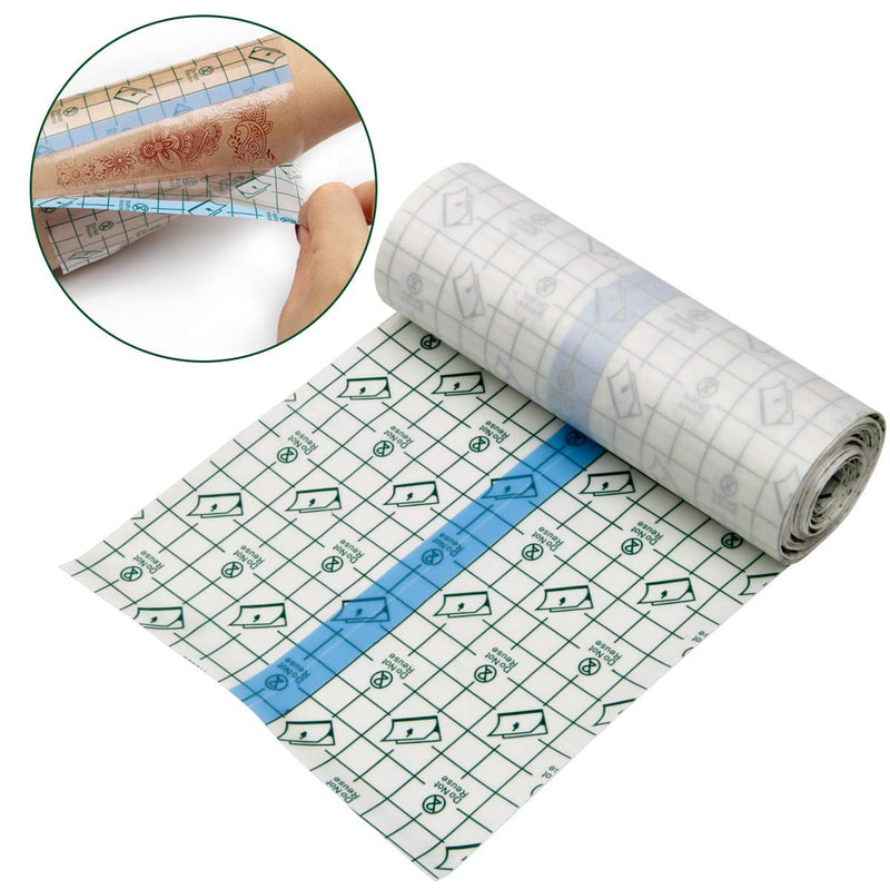 COITEK Tattoo Bandage, 5 m x 15 cm Waterproof Bandage, Transparent Stretch Adhesive Bandage Tape Retention Dressing Tapes - BeesActive Australia
