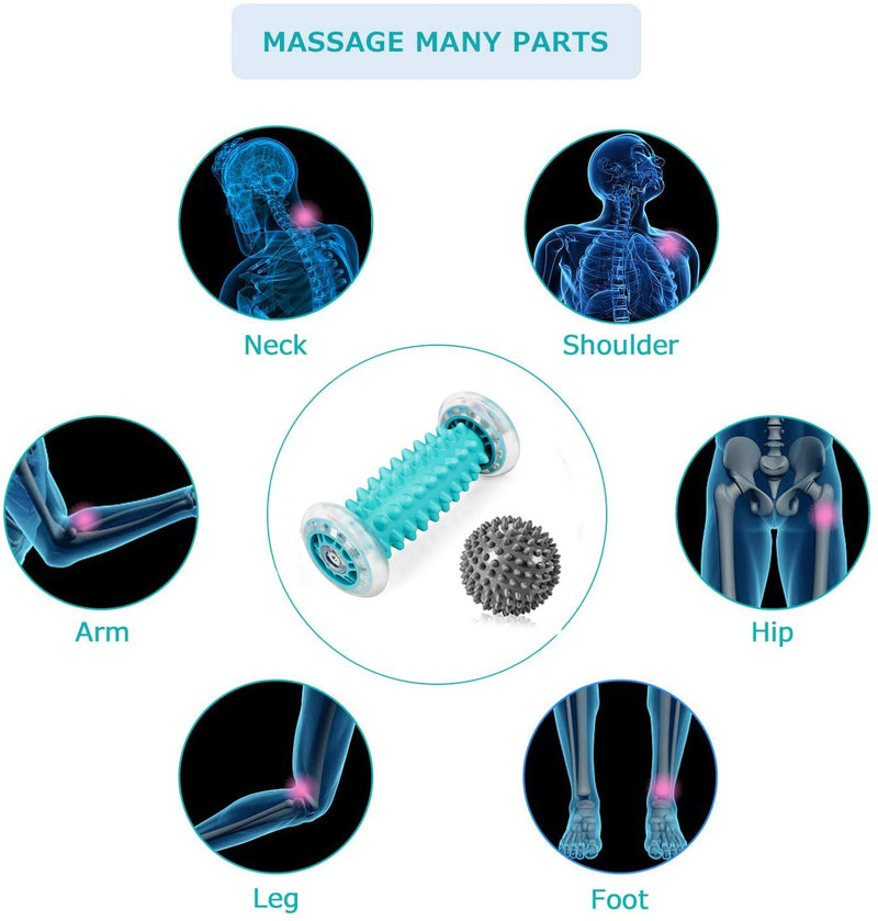 Plantar Fasciitis Foot Massage Roller - RIGHTWELL Muscle Massager & Hard Spiky Ball Set Perfect for Arm Pain-Heel & Foot Arch Pain Relief 1 ball - BeesActive Australia