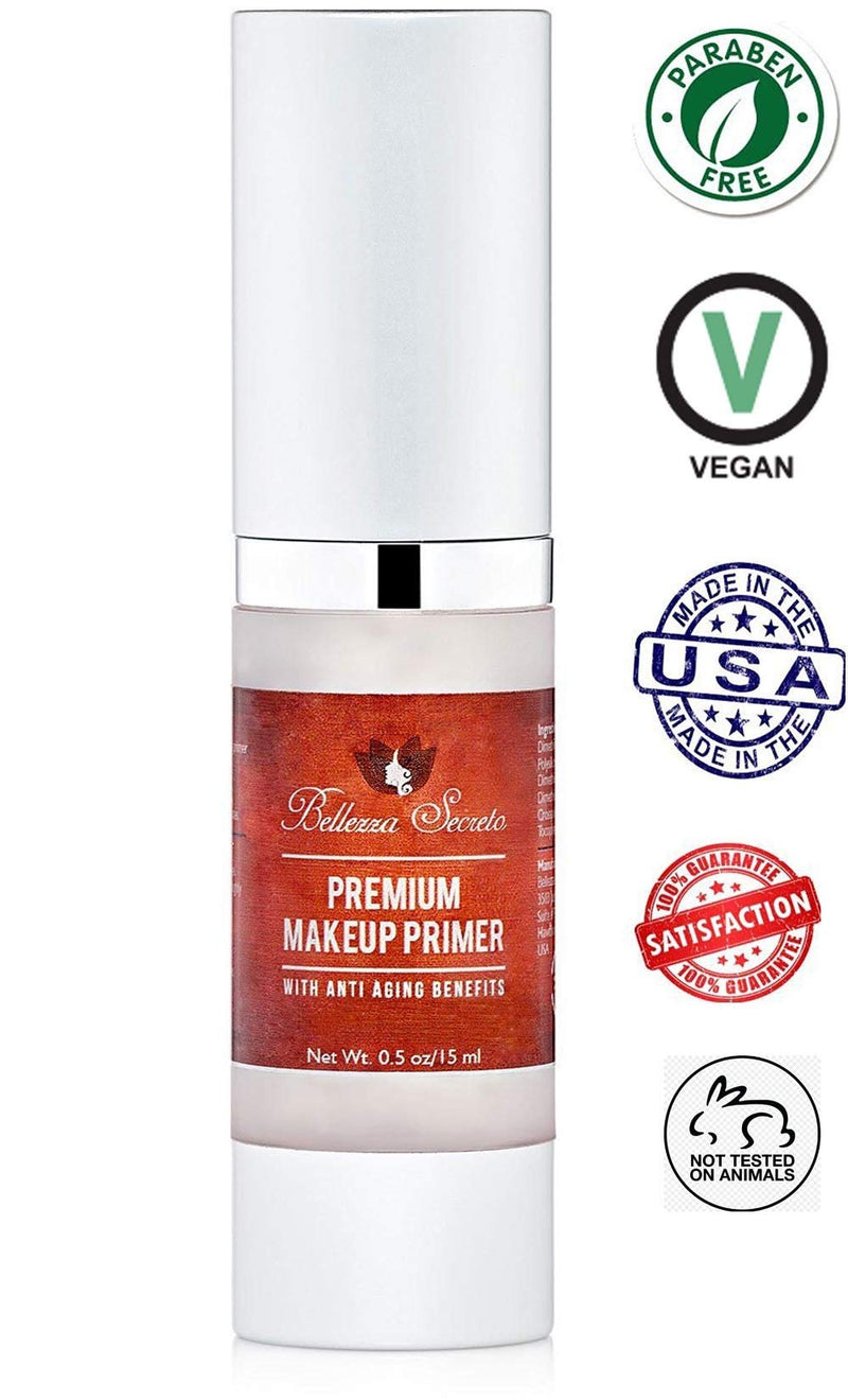 Premium Foundation Makeup Primer- anti aging fine lines wrinkles & pore minimizer primer - Enriched with Vitamin A C & E for flawless skin- Waterproof makeup base - Made in The USA - BeesActive Australia
