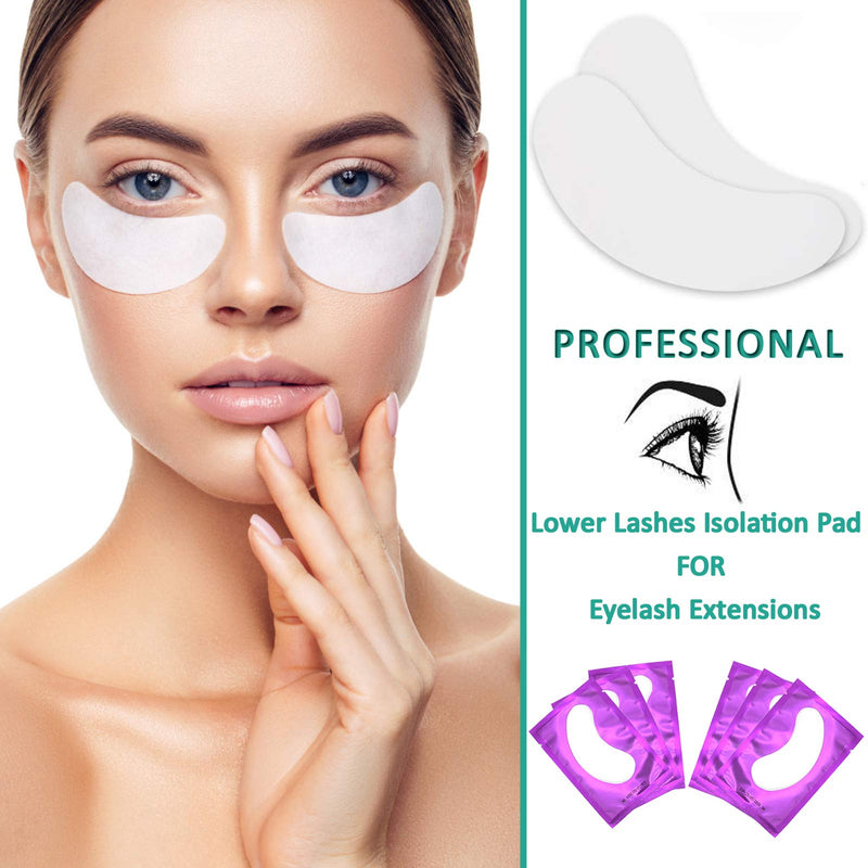 50 Pair Under Eye Pads, Eyelash Extension Lint Free Gel Patches for Beauty Salon False Eyelash Extensions Grafting (purple) - BeesActive Australia