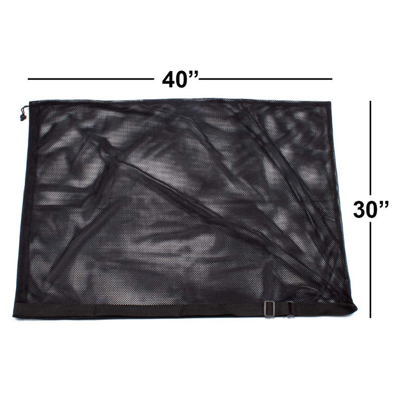 GSE Extra-Large Mesh Sports Ball Drawstring Bag, Sports Equipment Bag, Large Mesh Net Carry Bag with Adjustable Shoulder Strap for Gym Training, Soccer, Football, Basketball, Volleyball, Swimming Black - BeesActive Australia