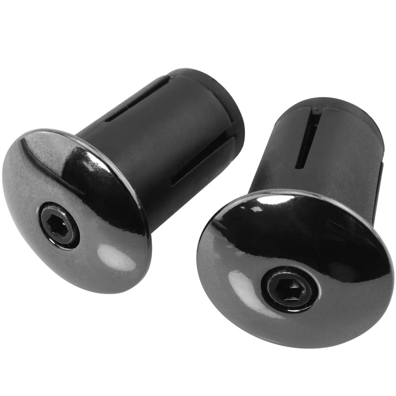 LUORNG 1Pairs Aluminum Alloy Bike Handlebar Bar End Plugs, Road Bicycle Grip, Expanding Adjustable Locking Caps for Mountain Bikes, Handlebars, Electroplating Black - BeesActive Australia