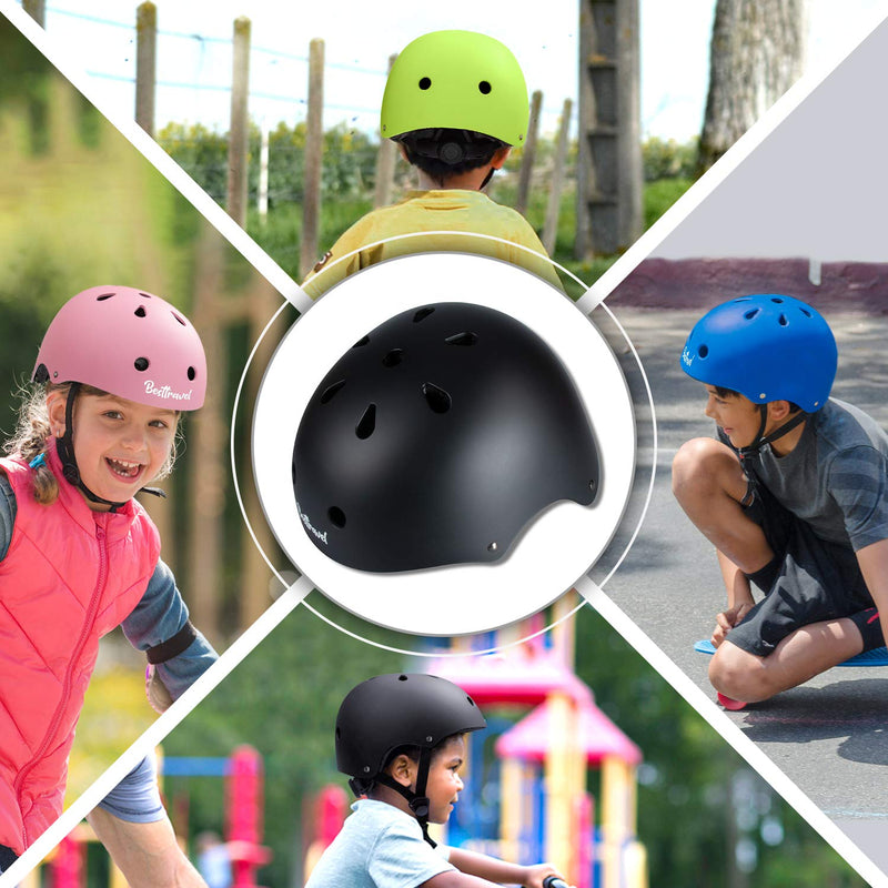 Besttravel Kids Helmet, Toddler Helmet Adjustable Toddler Bike Helmet Ages 3-8 Years Old Boys Girls Multi-Sports Safety Black - BeesActive Australia