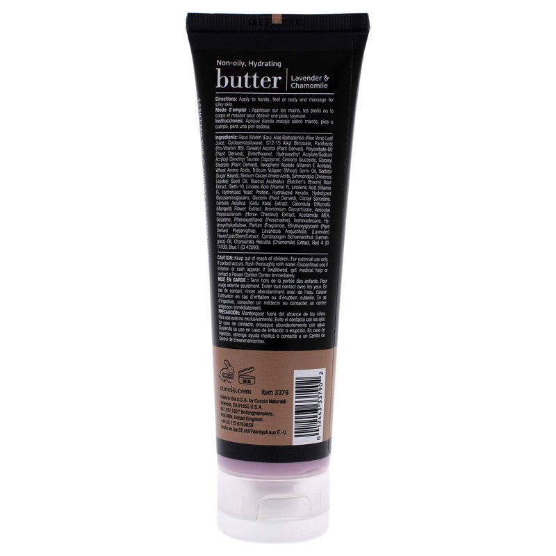 Cuccio Naturale Butter Blend Lavender and Chamomile - Non-Greasy Moisturizing Butter Body Cream - Calming and Relaxing - Paraben and Cruelty Free with Natural Ingredients - 4 oz. 4 Ounce (Pack of 1) - BeesActive Australia